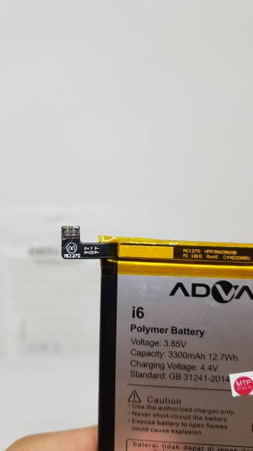 Baterai Advan i6 Batre Advan I6 Battery Advan I6 Battery 2 IC 3300mAh