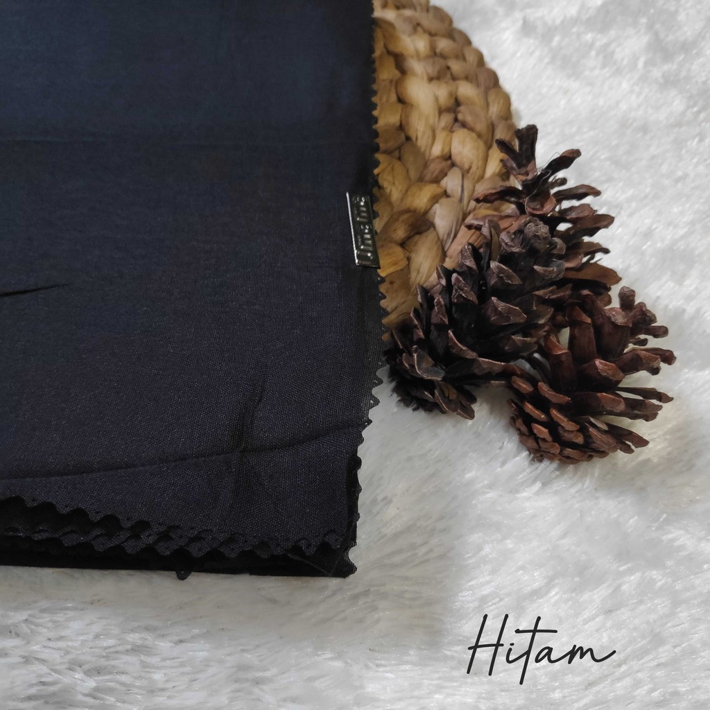 HIJAB SEGI EMPAT VOAL UMAMA LC, JILBAB LASERCUT, VOAL UMAMA, SEGI EMPAT VOAL-Hitam