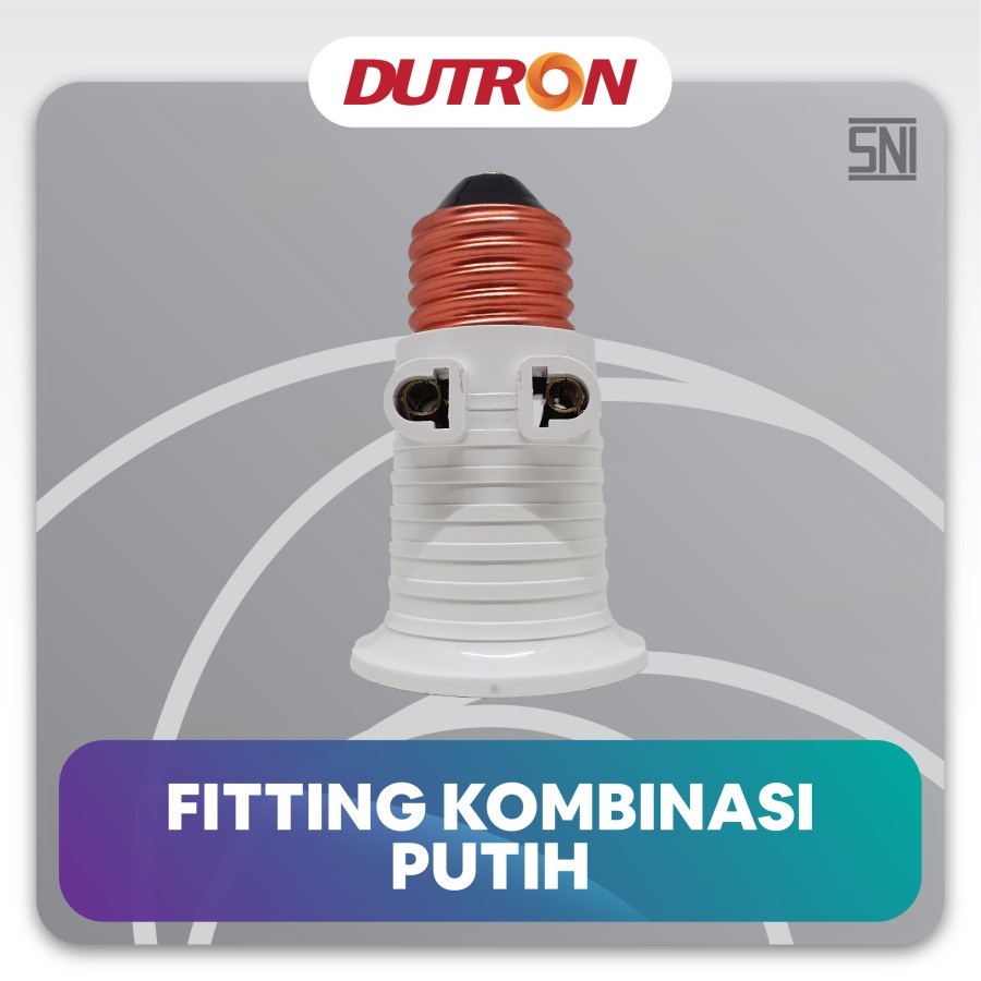 Fitting Kombinasi Dutron Fitting lampu Stop Kontak SNI HITAM PUTIH