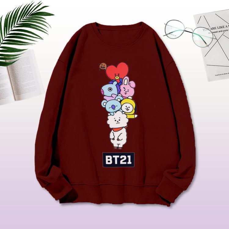 SWEATER LOGO MEMBER BTS-RAJUT WANITA BTS TATAa MURAH-HODIE WANITA-PAKAIAN WANITA