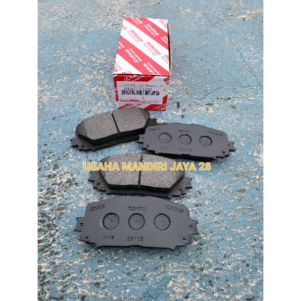 KAMPAS REM DEPAN YARIS TYPE S/NEW VIOS TYPE G 04465-52240 BRAKE PAD YARIS THAILAND YARIS TRD