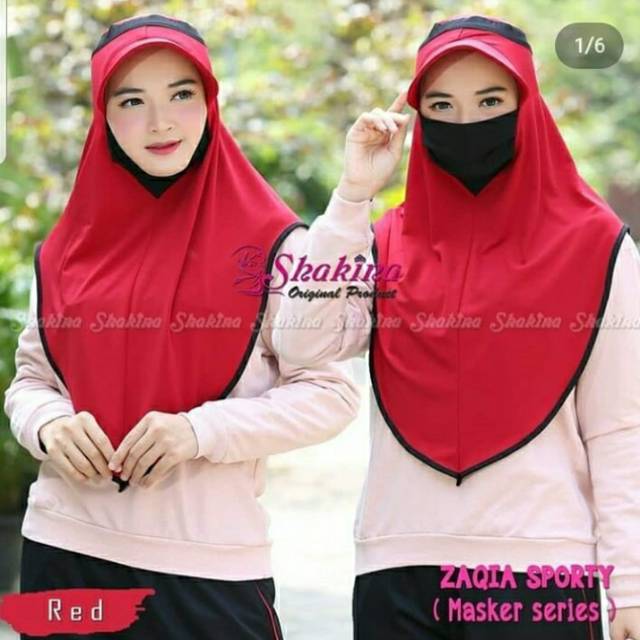Hijab instan krudung masker sporty zaqia terbaru