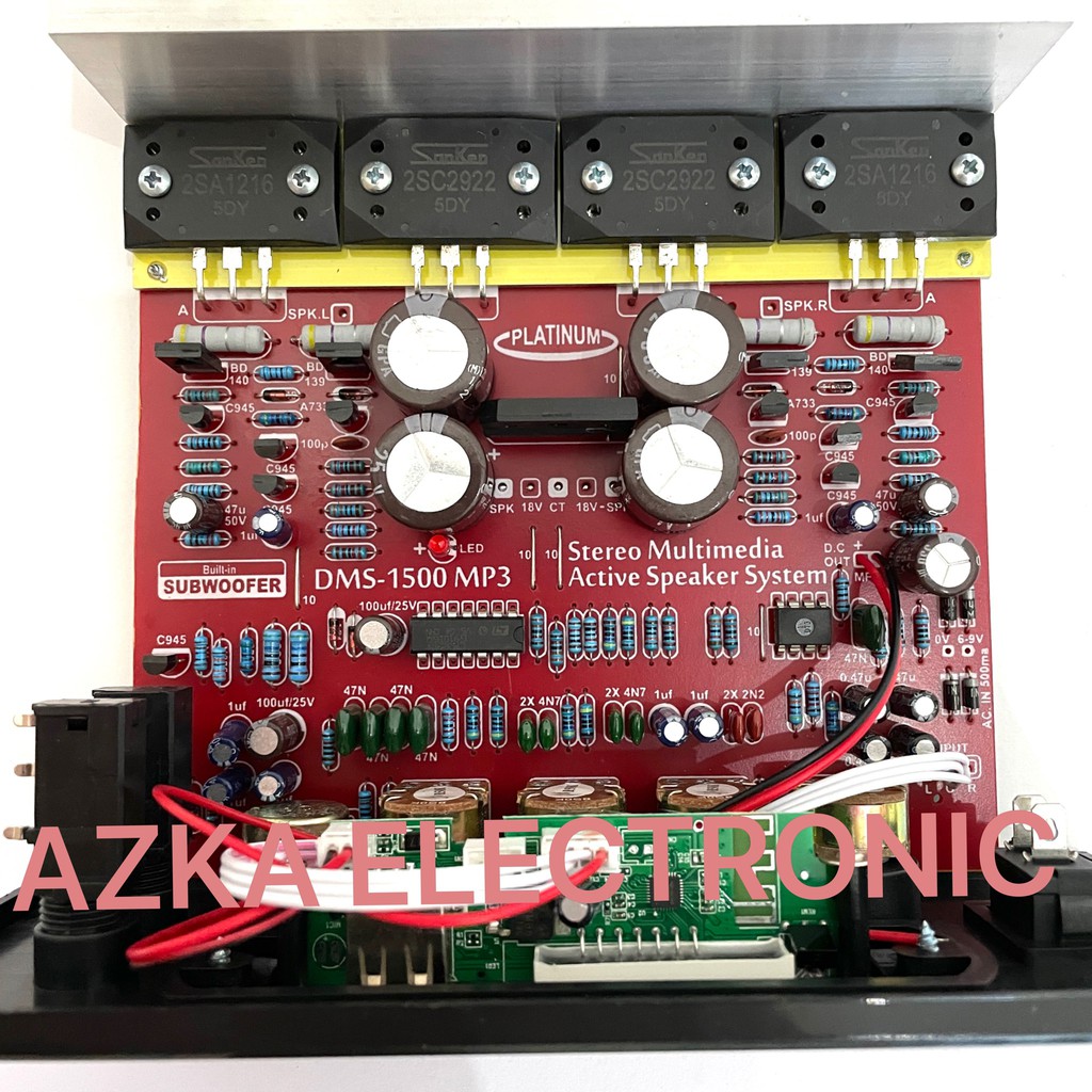 Kit Power Amplifier Speaker Aktif Plus MP3 Bluetooth DMS 1500