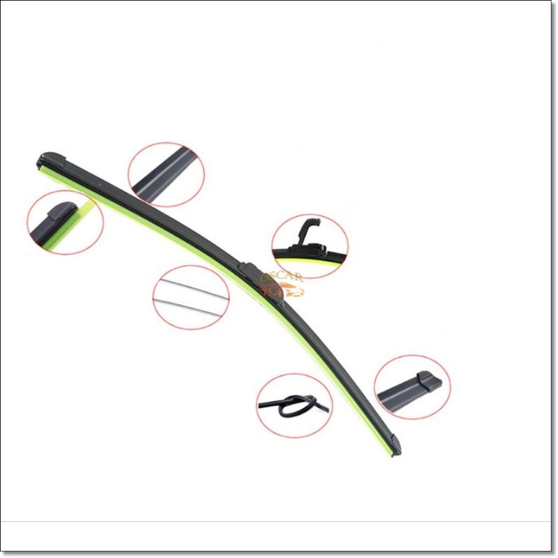 WIPER BLADE KACA MOBIL FRAMELESS U SHAPE HOOK - FLY-078 / WIPER MOBIL