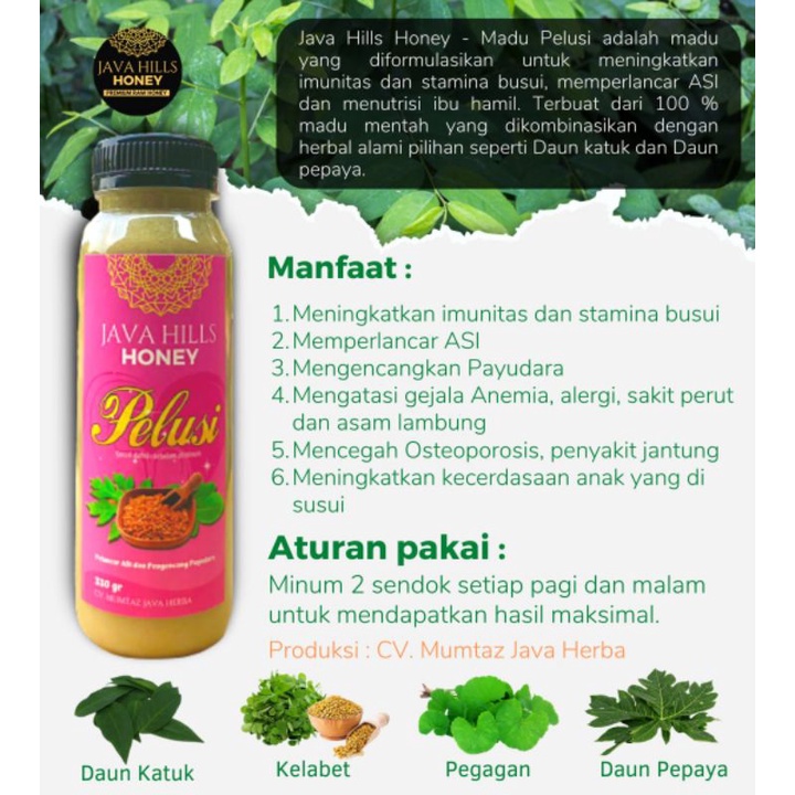 

Madu Pelusi Java Hills Honey Madu Herbal Pelancar Asi Vitamin Busui