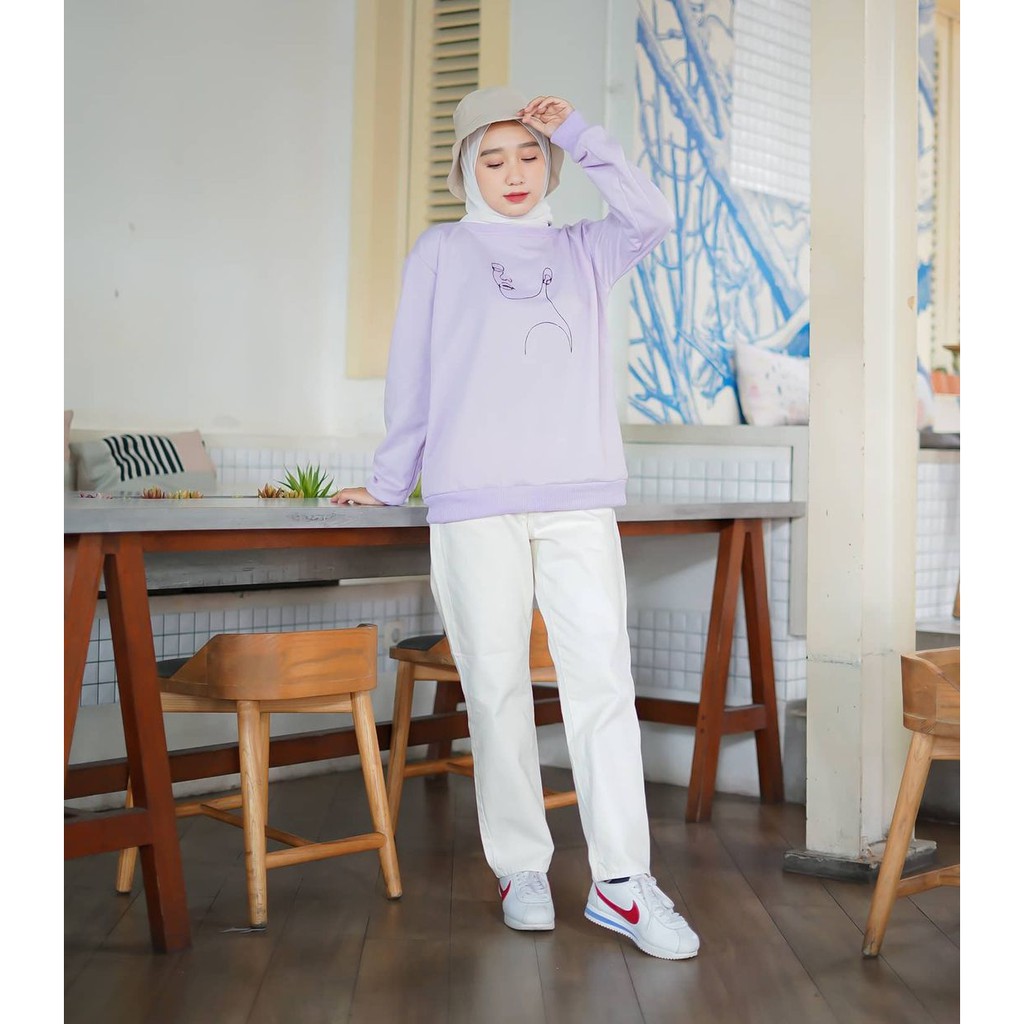 Vintage Sweater Premium Wanita l Hoodie Gils Vntage Tebal bahan fleece