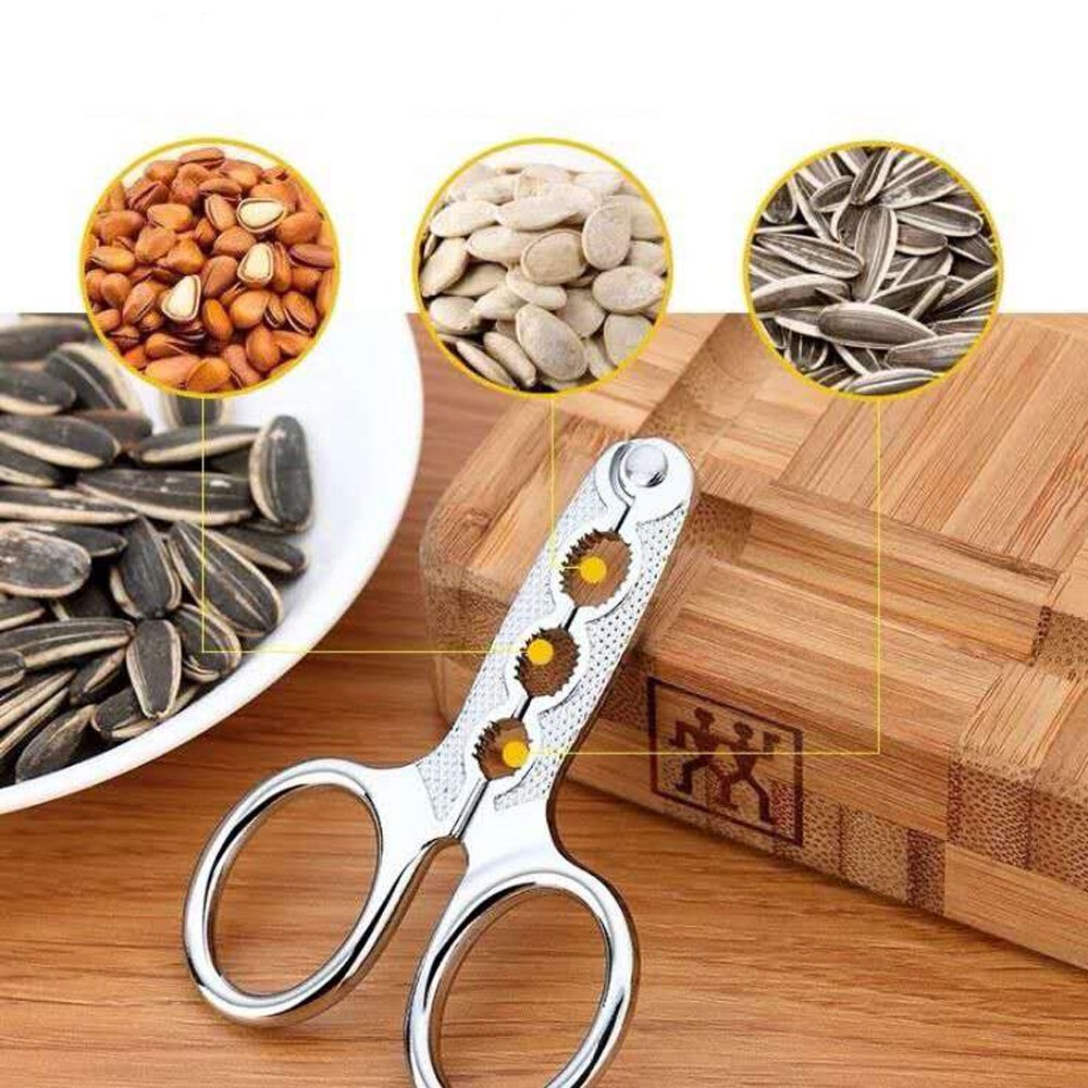 Multifungsi New Melon Seed Plier Gunting Nut Cracker Klip Penjepit Shucker Walnut Pine Sheller Opener Untuk Siku