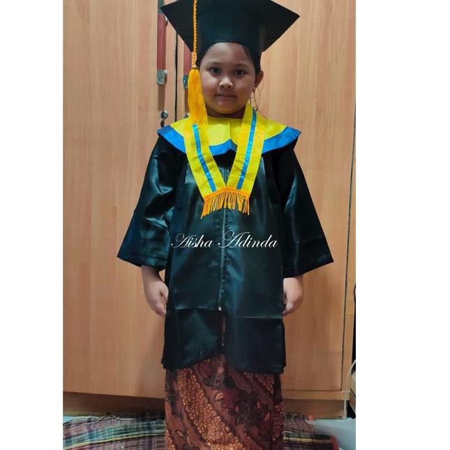 ✻ BAJU TOGA WISUDA ANAK TK PAUD SETELAN 1 SET BERKUALITAS ORIGINAL 100% ☃