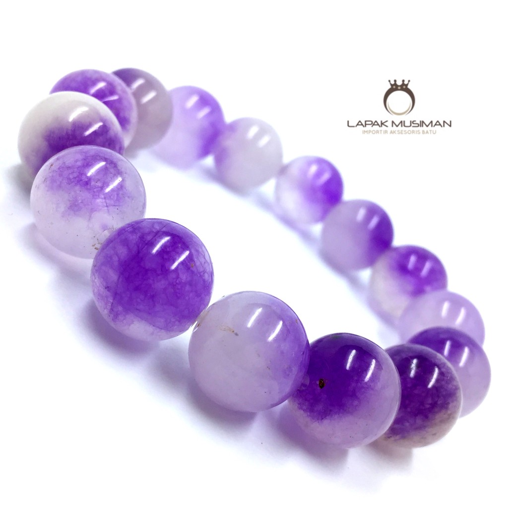 [Bayar di Tempat] GELANG BATU KECUBUNG AMETHYST