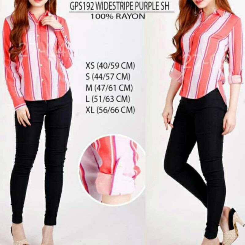 GAP Kemeja  Wanita Button Down Roll Sleve Shirt