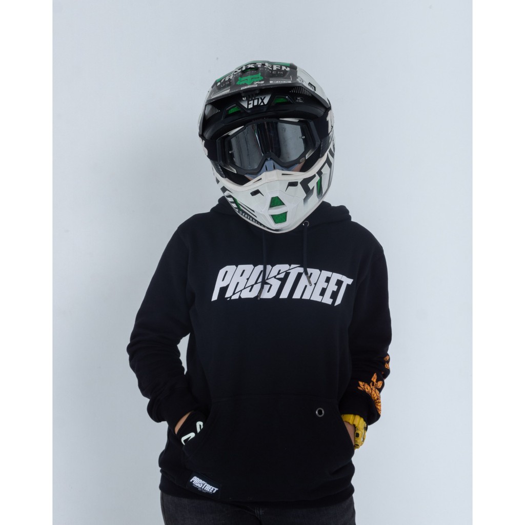 HOODIE PROSTREET SNAKE SUPERMOTO BLACK NEW ORIGINAL
