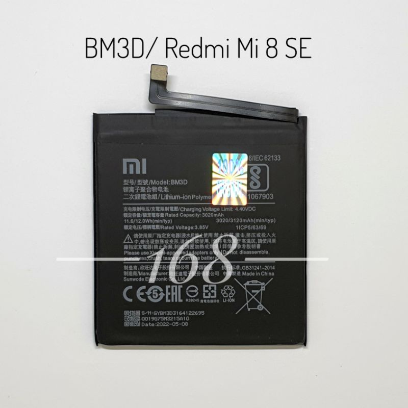 Baterai Batre Xiaomi BM3D BM 3D Redmi Mi 8 SE Mi8 SE Original Batere Battery