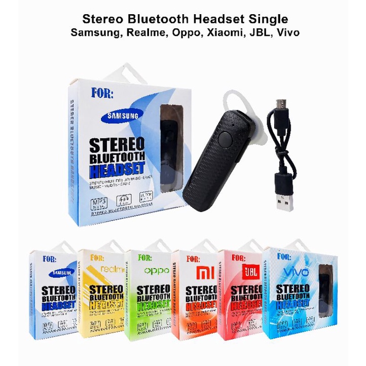 STEREO BLUETOOTH HEADSET SINGLE BRAND