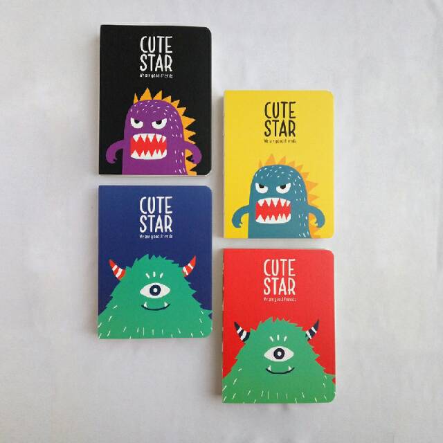 

cute star monster friend mixed notebook
