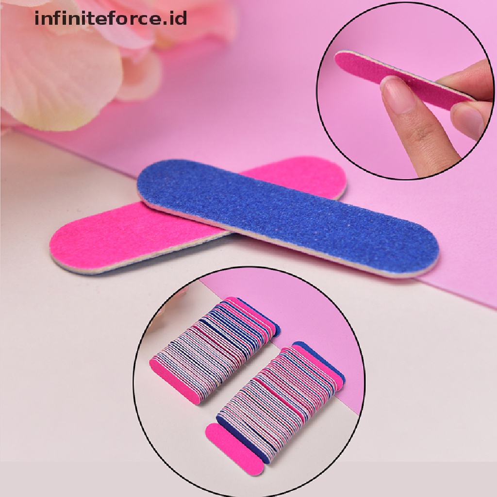 (infiniteforce.id) 100pcs Kikir Kuku Mini Sekali Pakai Untuk Nail Art