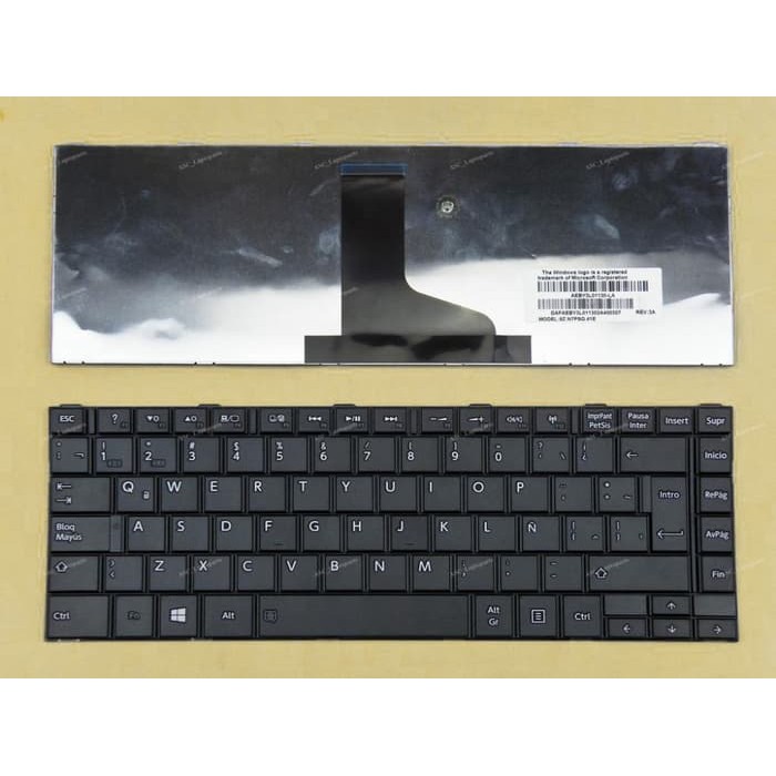 TOSHIBA Original Keyboard Laptop NB520 NB500 NB505 Black Hitam