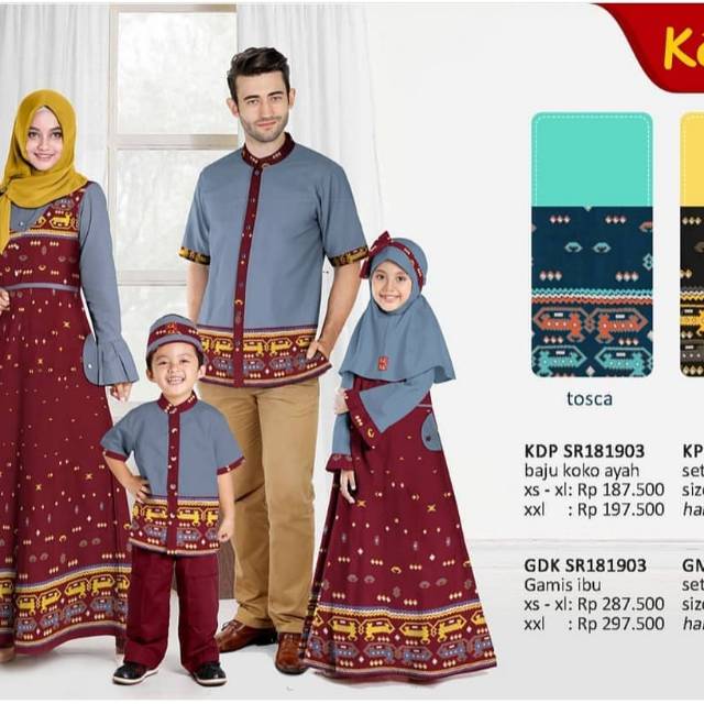 Set sarimbit keke- sr181903 - couple keke - gamis dewasa - koko dewasa