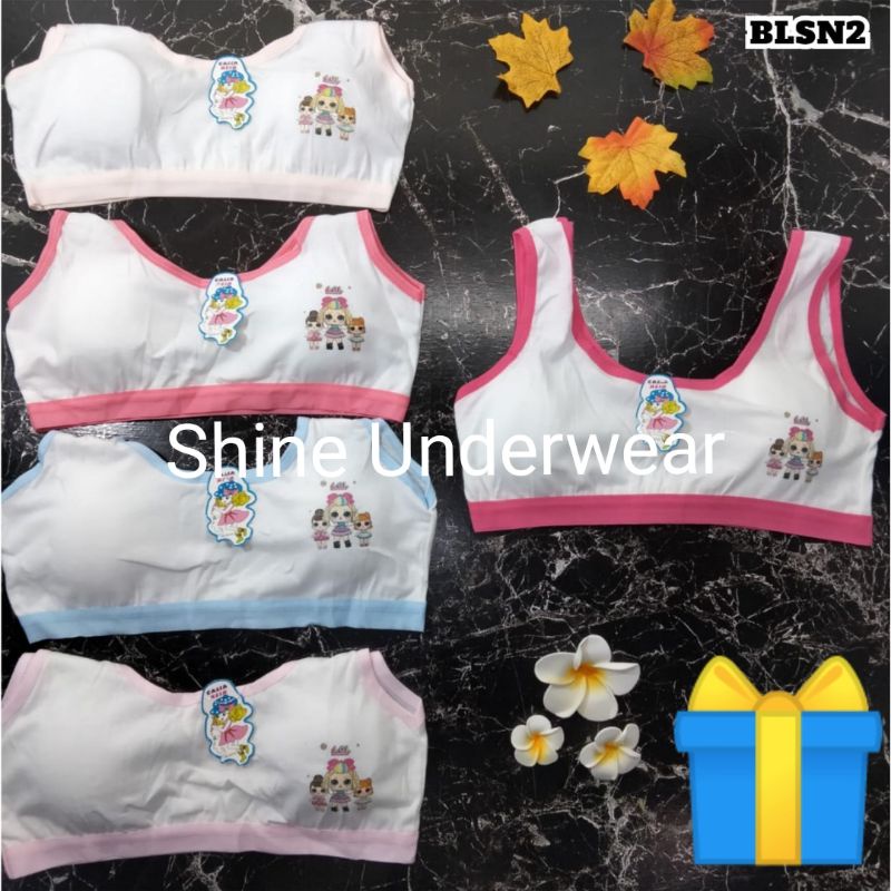 Miniset busa anak perempuan remaja dewasa miniset katun wanita remaja dewasa katun halus lembut dalaman anak perempuan step 3 sport