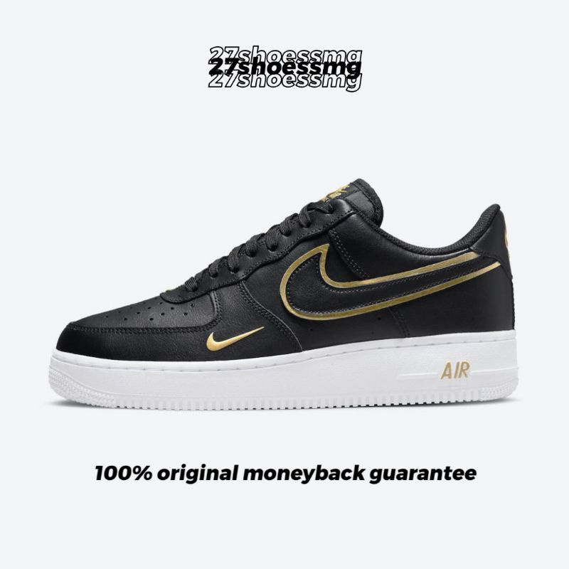 Nike Air Force 1 Black White Gold 100% Original Resmi Nike