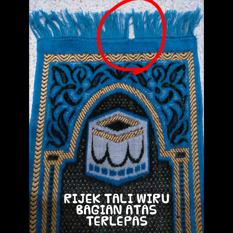 Sajadah Anak 60x35cm/ Sajadah Turki/ Sajadah Oleh Oleh Haji bisa pilih motif-RIJEK TALI LEPAS