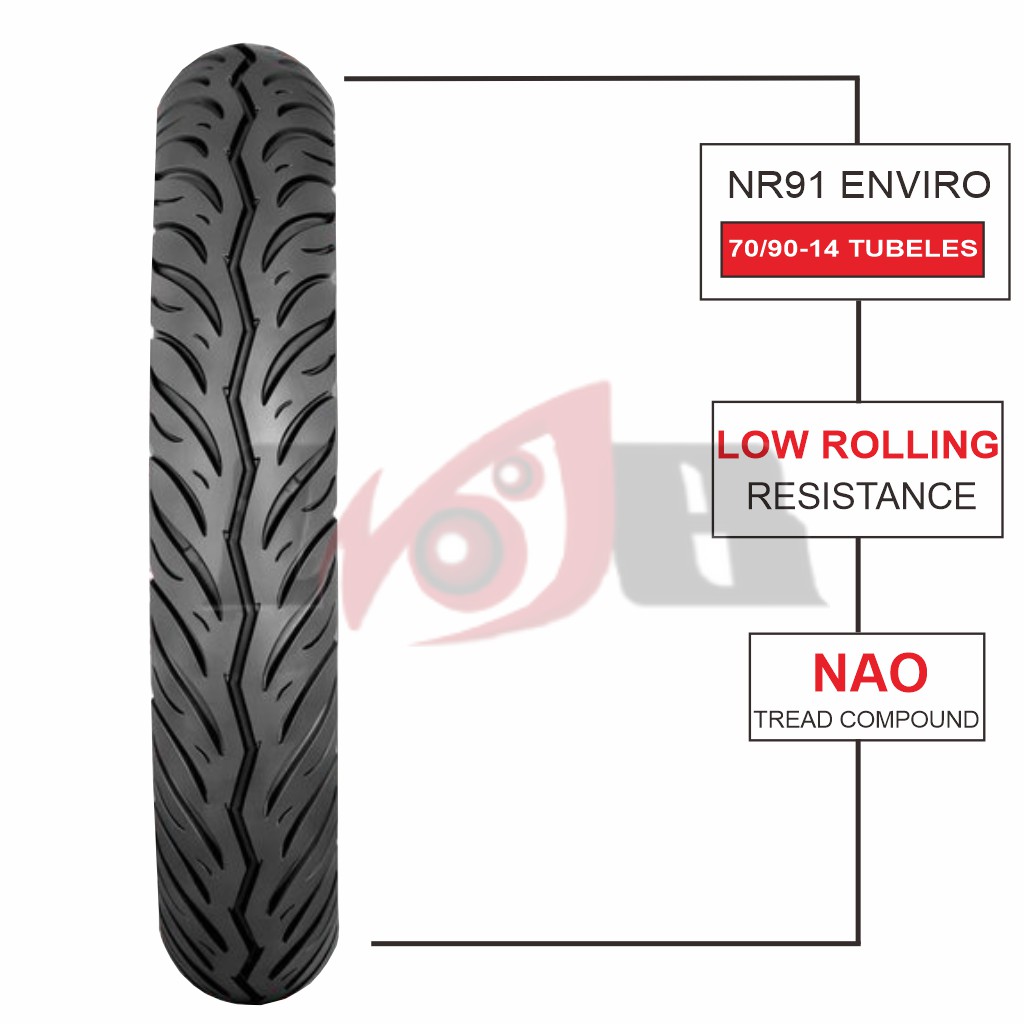 IRC 70/90-14 NR91 Enviro Tubeless Ban Motor Matik Eco Tire Matic