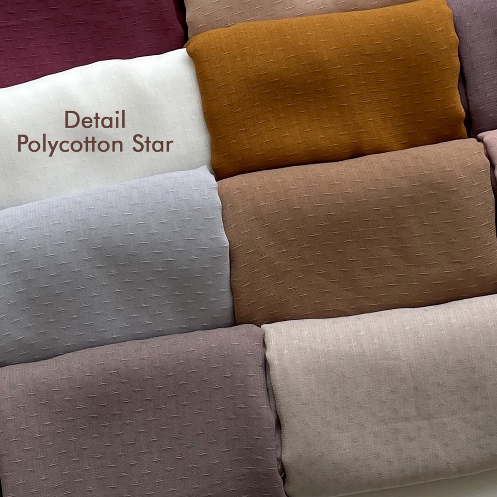 TERBARU!!! HIJAB SEGIEMPAT BINTANG PREMIUM LASERCUT // HIJAB POLYCOTTON STAR-2