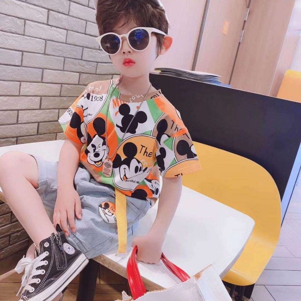 Harga Lonjakan SpotAnak Laki Laki T Shirt Lengan Pendek 2020 Anak Anak Baru Kartun Korea Trendi Tampan Lengan Pendek 975 Shopee Indonesia