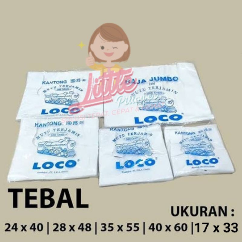 Plastik Loco Putih Tebal Aneka Ukuran