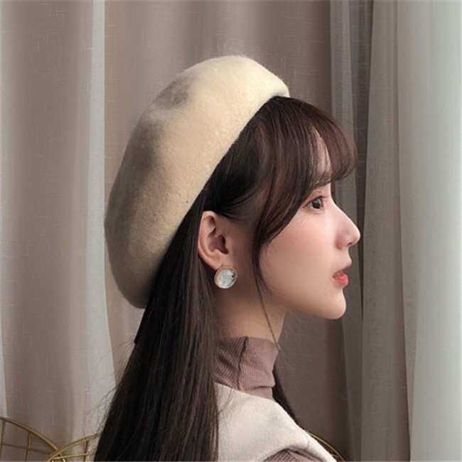 Korea fashion wol baret perempuan siswa baru