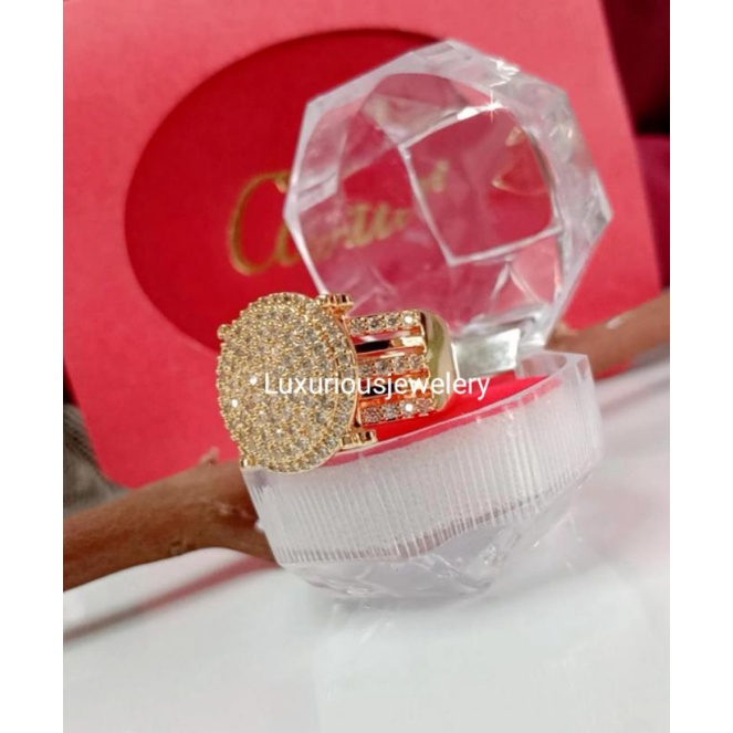 Luxuriousjewelery- Cincin mewah cubic zirconia premium