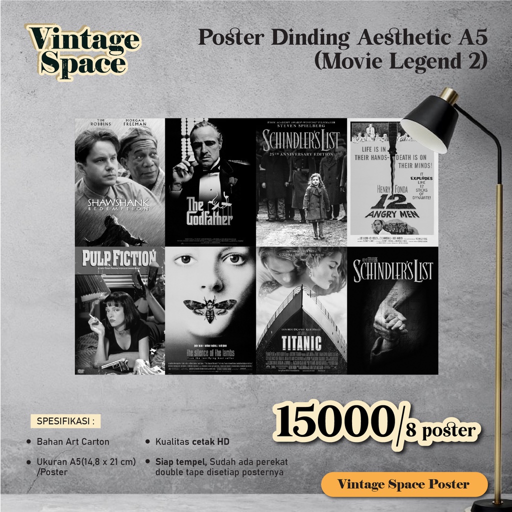 Poster Dinding A5 Movie Legend 2 / Poster Aesthetic A5 / Poster kamar