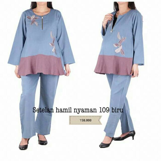 Baju muslim ibu hamil.baju kerja muslimah ibu menyusui.baju menyusui setelan