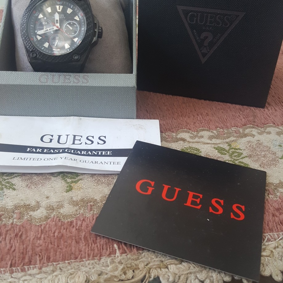 Preloved Guess Watch Original Jam Tangan Pria W1048G2