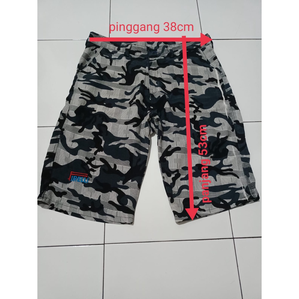 CELANA PENDEK PRIA LORENG KAIN LEMBUT