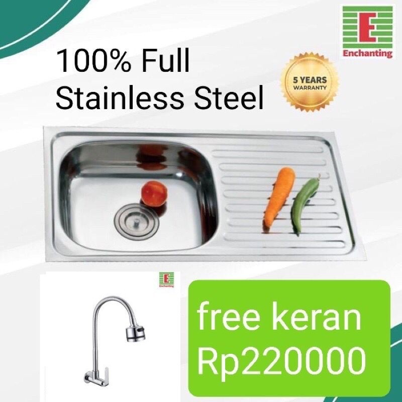 Kitchen Sink Dapur / Bak Cuci Piring Europe Enchanting E1059