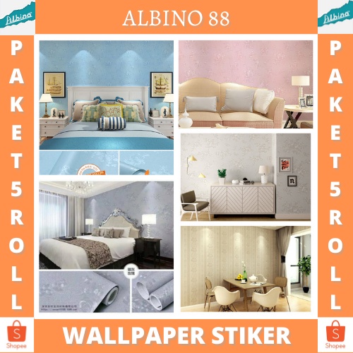 [COD] PROMO WALLPAPER STICKER DINDING 5 ROLL/WALLPAPER MOTIF ELEGANT/BEST SELLER