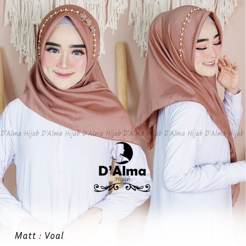 HIJAB SEGI EMPAT PAYET MUTIARA JILBAB PESTA MANIK SWAROSKI VOAL LC LASERCUT SAUDIA SEGI4