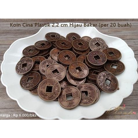 

IMLK-23 : Koin Cina Plastik 2,2 cm Hijau Bakar (per 20 buah) pitar33 Ayo Order