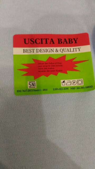 Per 3stel Baju bayi katun polos uscita SNI baru lahir