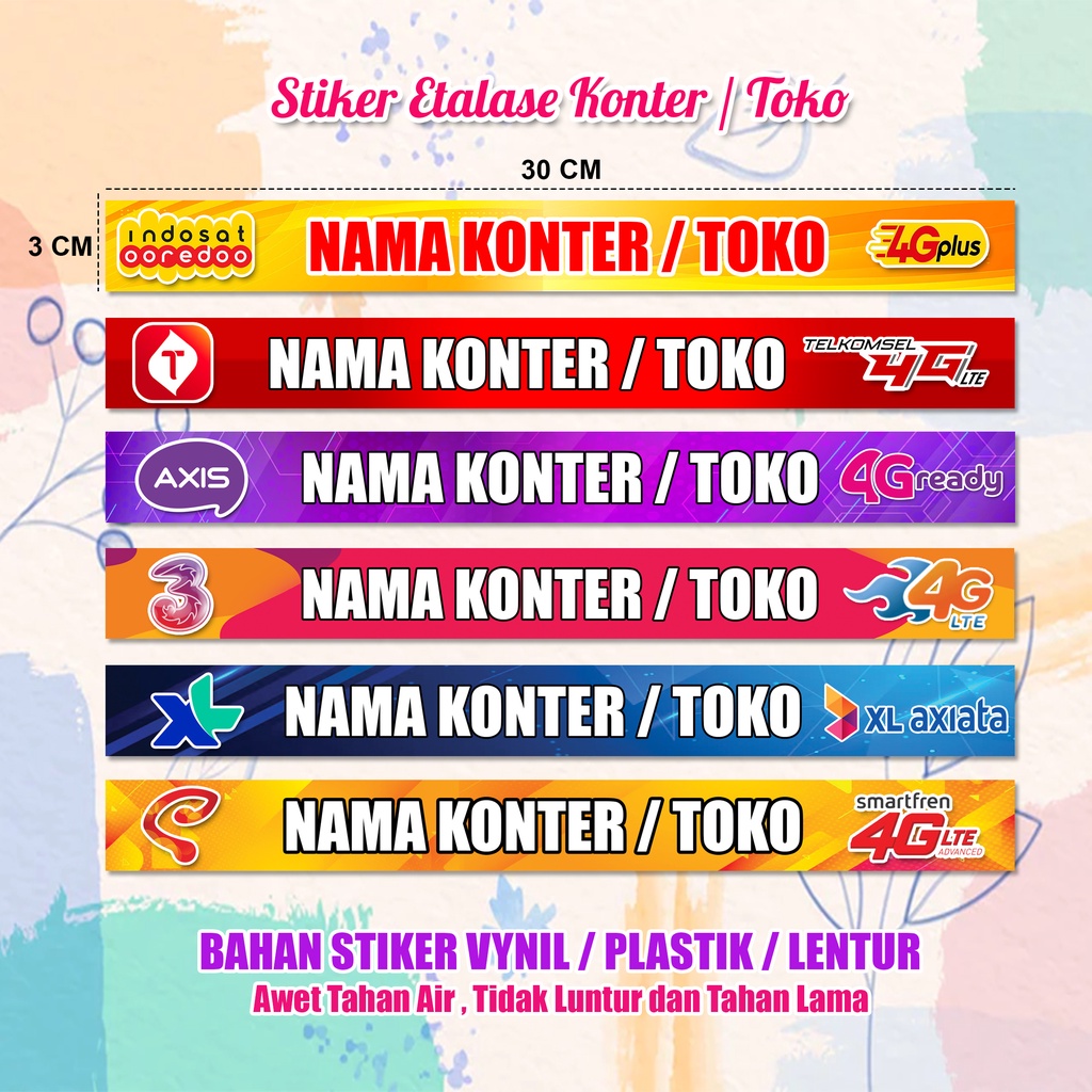 Stiker Etalase Konter / Toko Murah / Stiker Vinyl ( Minimal 15 pcs )