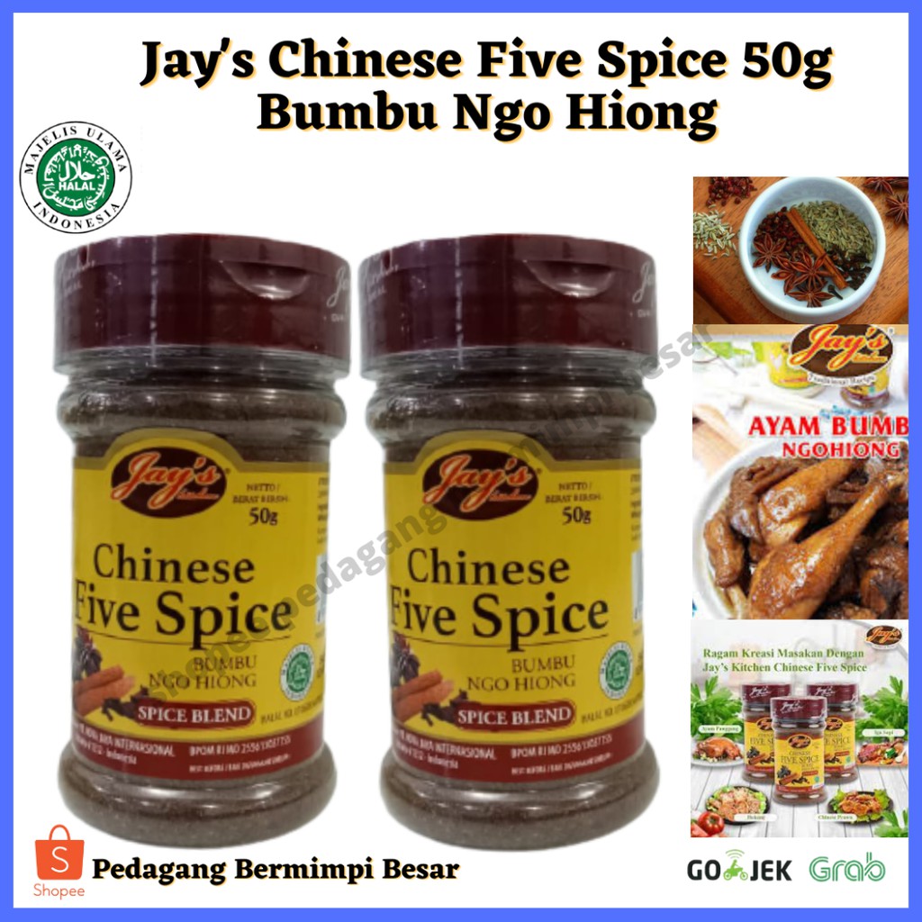 Jay's Chinese Five Spice 50g/ Bumbu Ngo Hiong/ Bumbu Dapur Rempah/ Bumbu Ngohiong/Jays Kitchen Bumbu