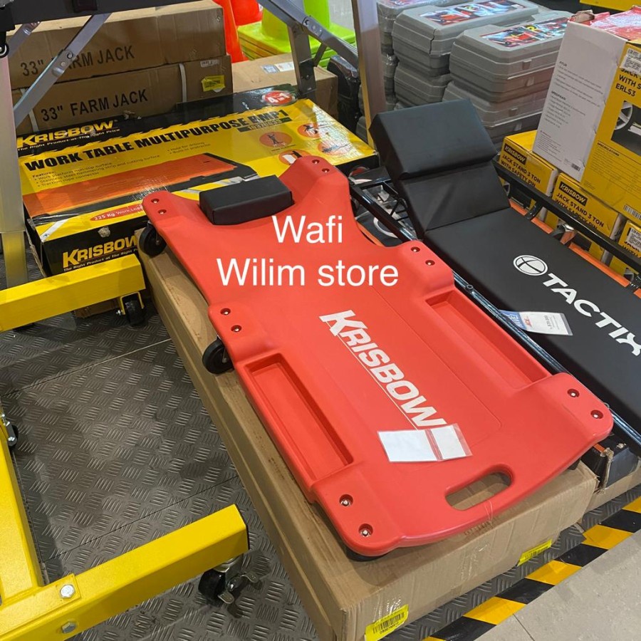 Krisbow Alas Montir Mekanik 6 Roda / Krisbow Mechanic Creeper 103 cm