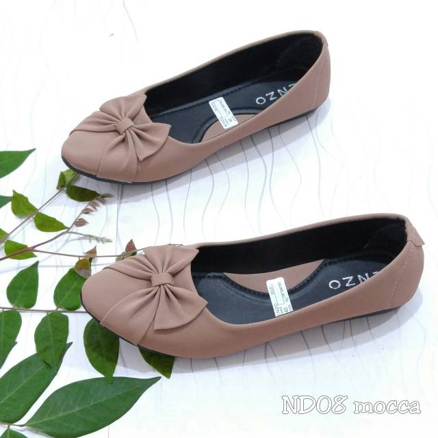 OBRAL CUCI GUDANG BORNEO ND08 XAVYERA SEPATU FLATSHOES RIBBON SOL KARET