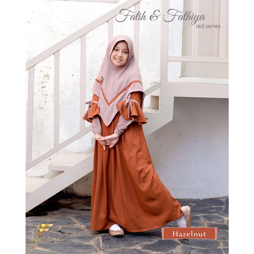 Gamis Kids Fathiya Set Khimar By Faradeeba.id