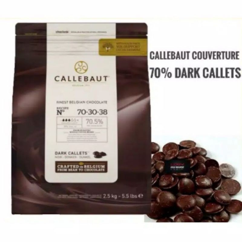

Callebaut couverture dark choco 70% 250gram