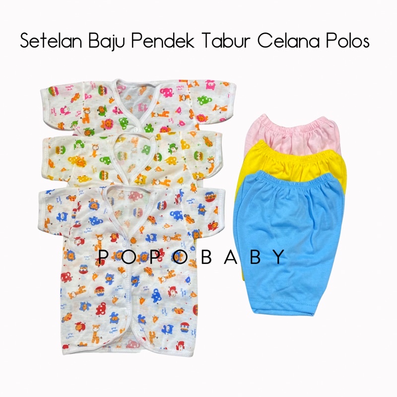 Setelan Pendek Bayi (Fullprint / Tabur Celana Polos)