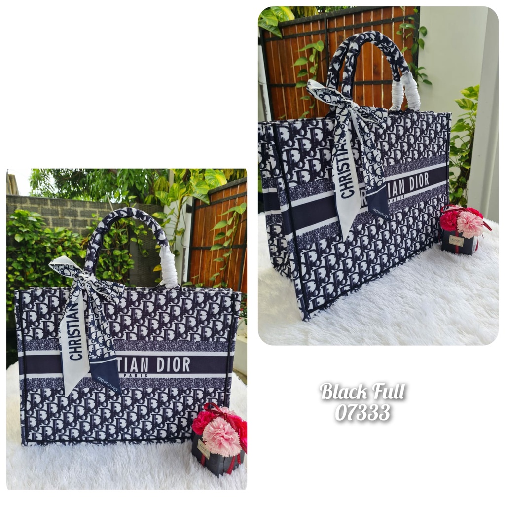 Tote Bag OBLIQUE  FULL EMBOSS Import Premium Kode  07333