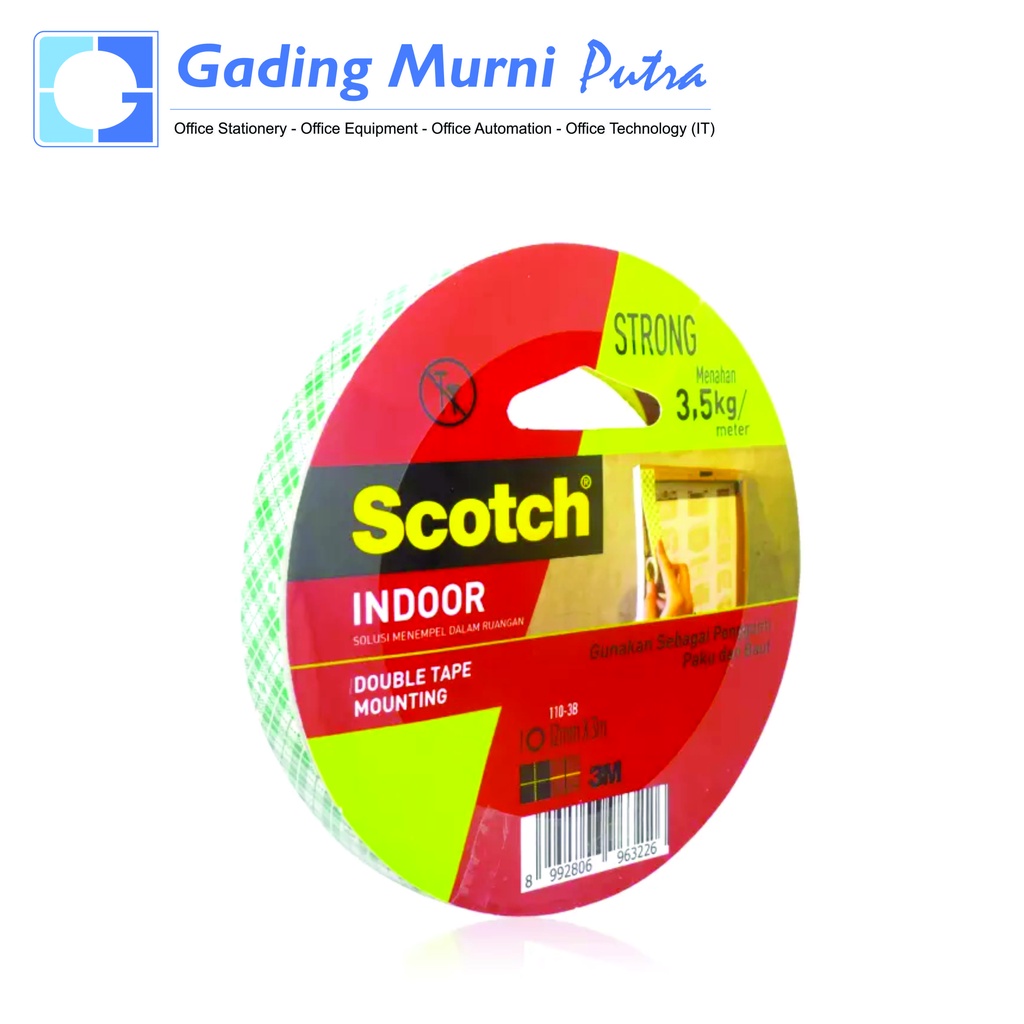 

Scotch Double Tape Mounting / Double Tape Merk 3M SCOTCH 12 MM X 3 M 10224123