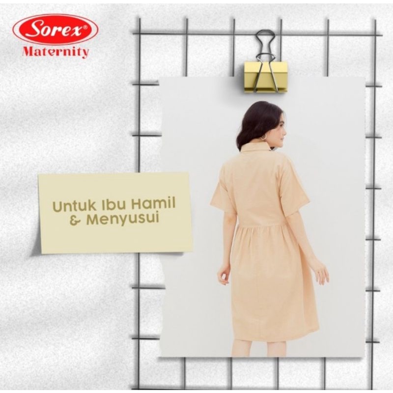 Sorex Dress Maternity Untuk Ibu Hamil &amp; Menyusui Freesize JA203