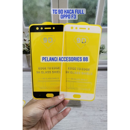 TEMPERED GLASS OPPO F3 ANTIGORES FULL LEM FULL COVER 9D ANTI GORES KACA